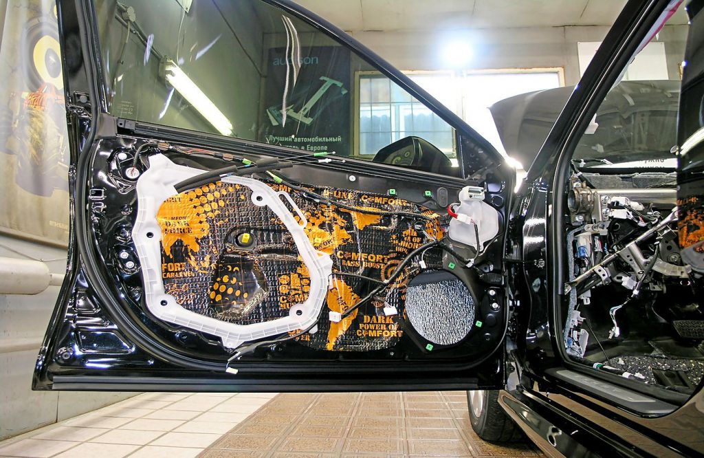Виброизоляция технологической панели двери TOYOTA CAMRY V70