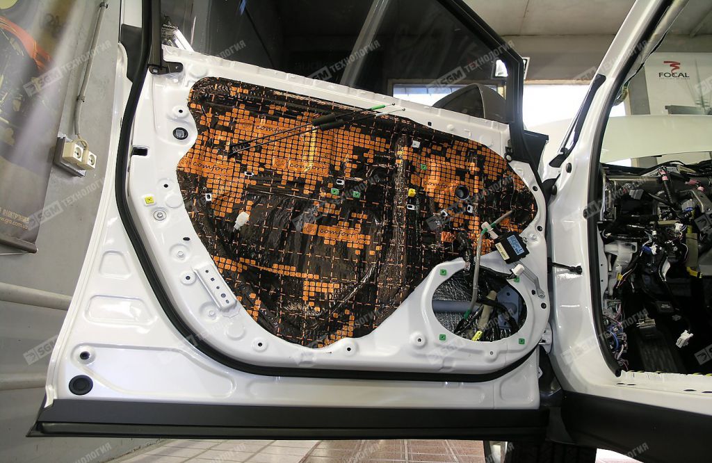 Виброизоляция технологической панели двери Comfort Dark D2