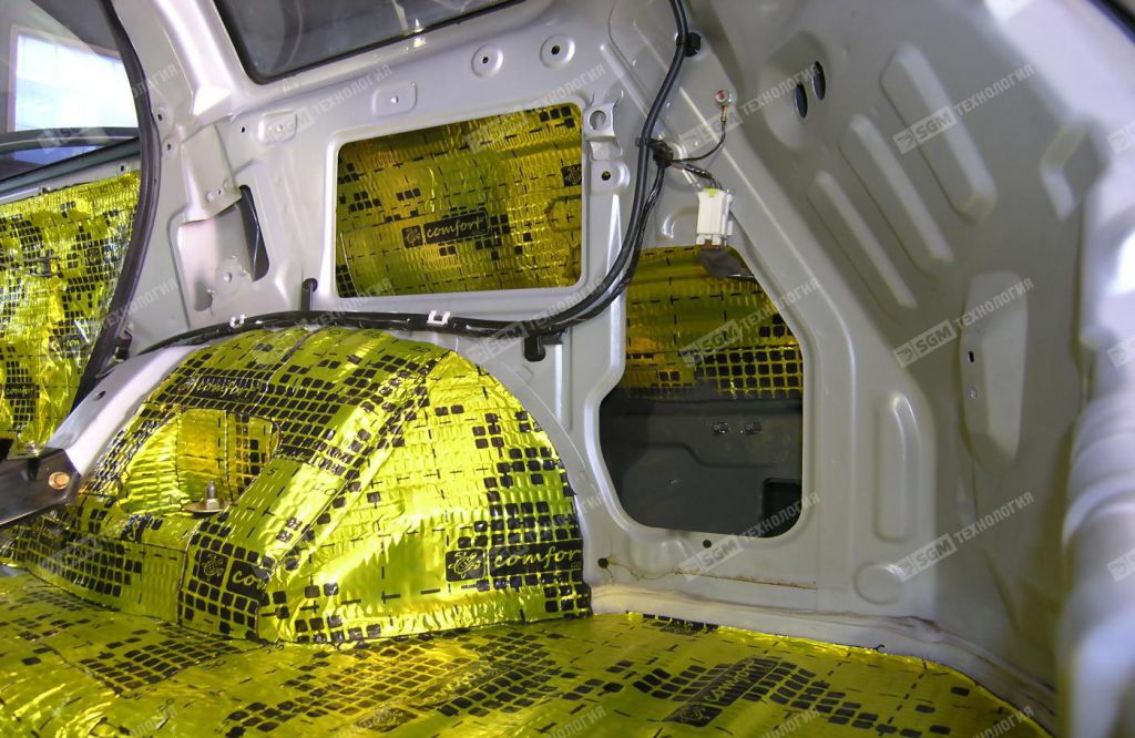 Виброизоляция задней колёсной арки и заднего крыла