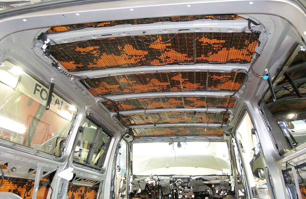 Виброизоляция крыши салона Volkswagen T6 Caravelle Comfort Mat Extreme