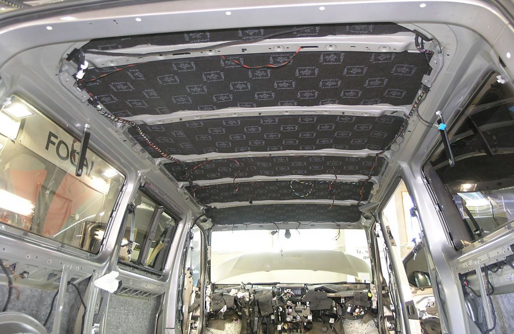 Шумоизоляция крыши салона Volkswagen T6 Caravelle  Comfort Mat FELTON